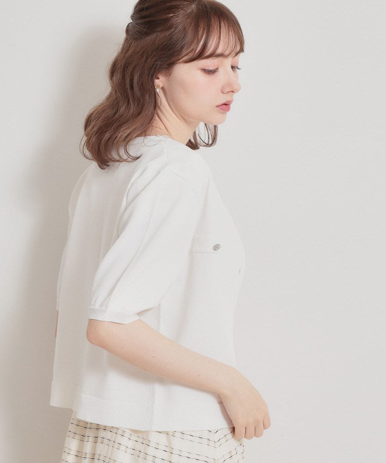 クチュール ブローチ Couture Brooch ビジューボタンカーディガン （ネイビー(094)） ネイビー(094)
