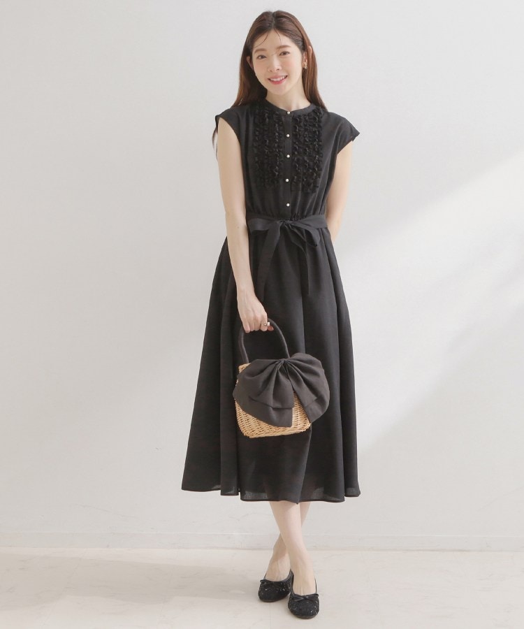 クチュール ブローチ Couture Brooch リネンライクシアーワンピース （ブラウン(043)） ブラウン(043)