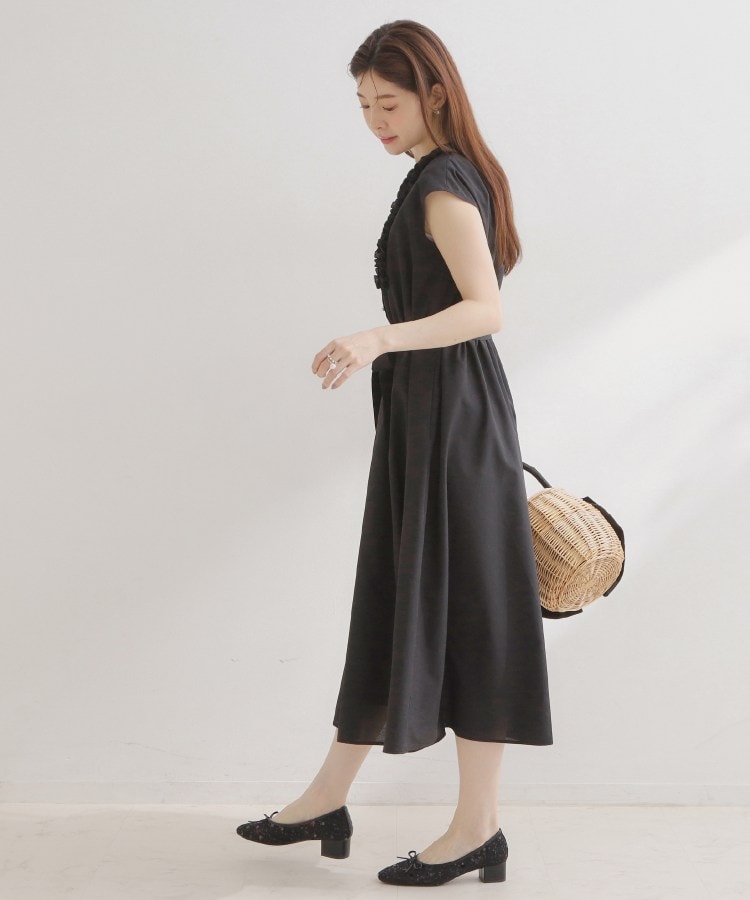 クチュール ブローチ Couture Brooch リネンライクシアーワンピース （ブラウン(043)） ブラウン(043)