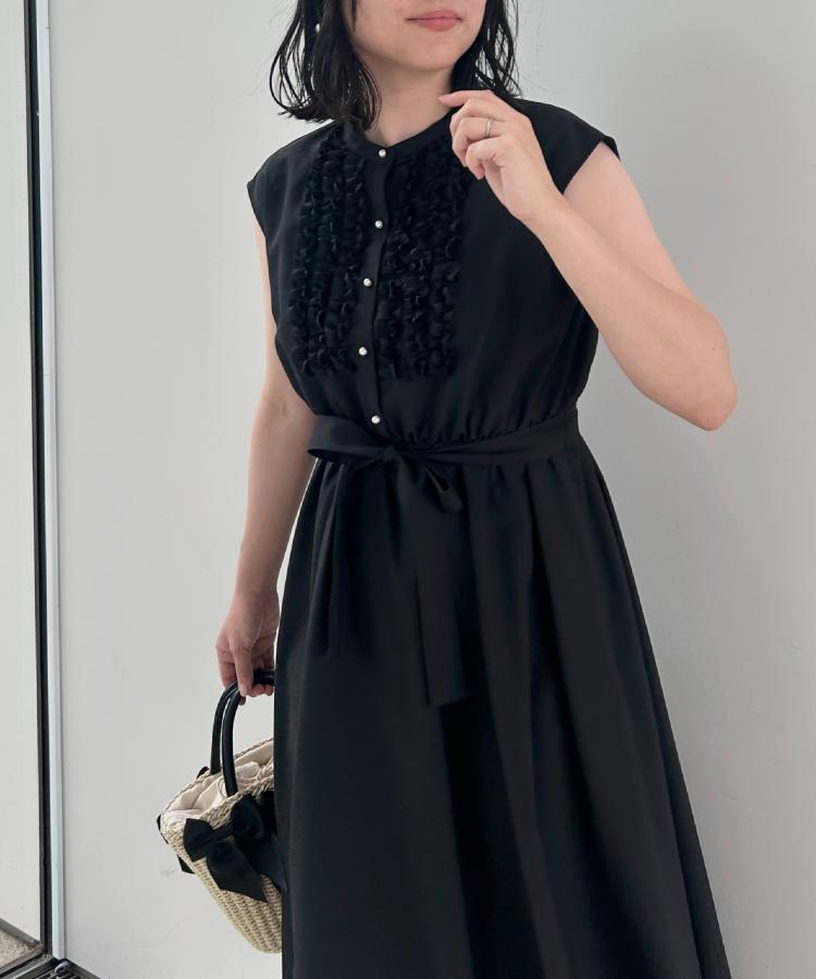 クチュール ブローチ Couture Brooch リネンライクシアーワンピース （ブラウン(043)） ブラウン(043)