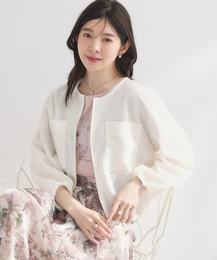 クチュール ブローチ Couture Brooch シアーメッシュブルゾン （オフホワイト(003)） オフホワイト(003)
