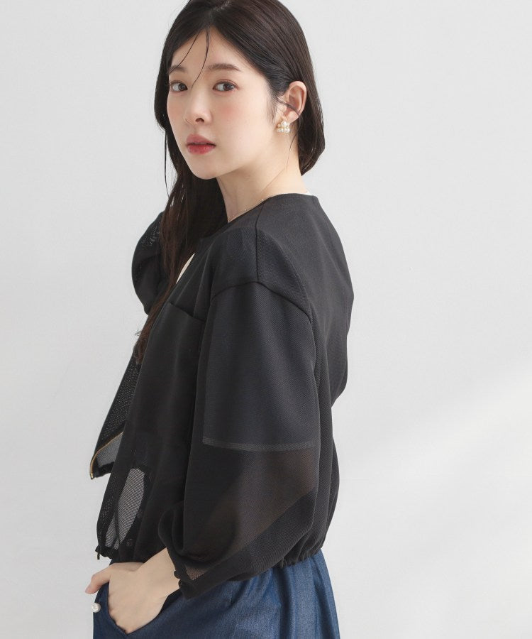 クチュール ブローチ Couture Brooch シアーメッシュブルゾン （オフホワイト(003)） オフホワイト(003)