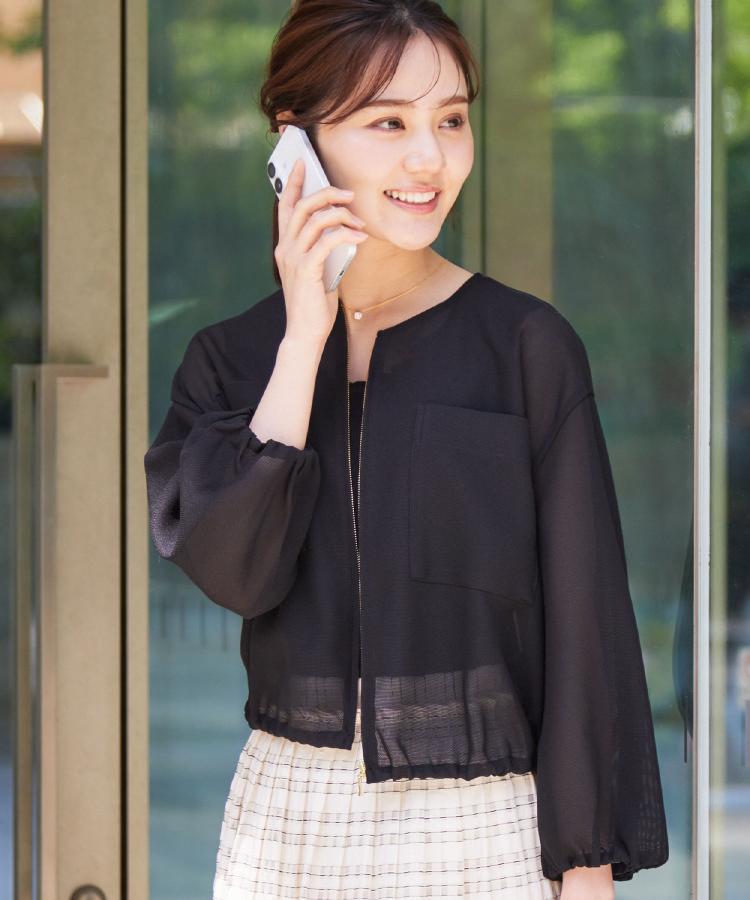 クチュール ブローチ Couture Brooch シアーメッシュブルゾン （ブラック(019)） ブラック(019)