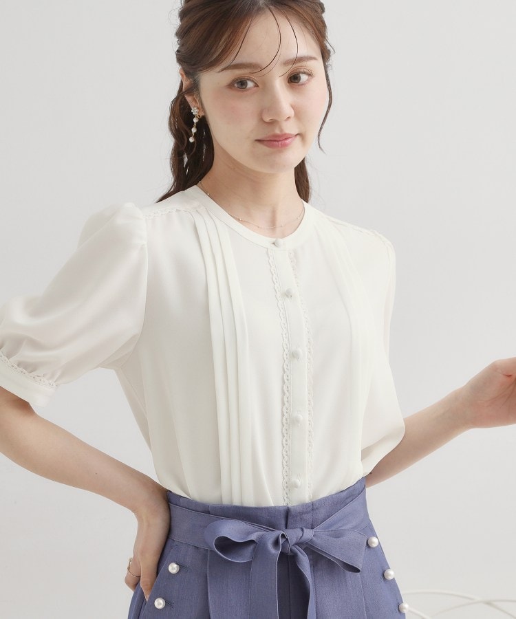 クチュール ブローチ Couture Brooch ピンタックレースブラウス （ピンク(071)） ピンク(071)