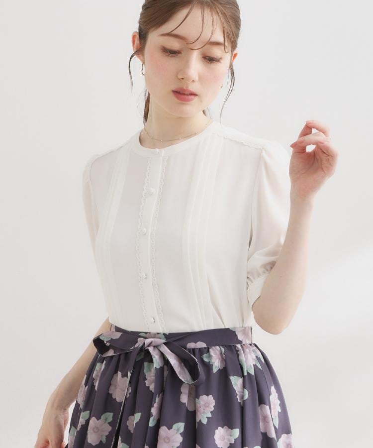 クチュール ブローチ Couture Brooch ピンタックレースブラウス （ピンク(071)） ピンク(071)