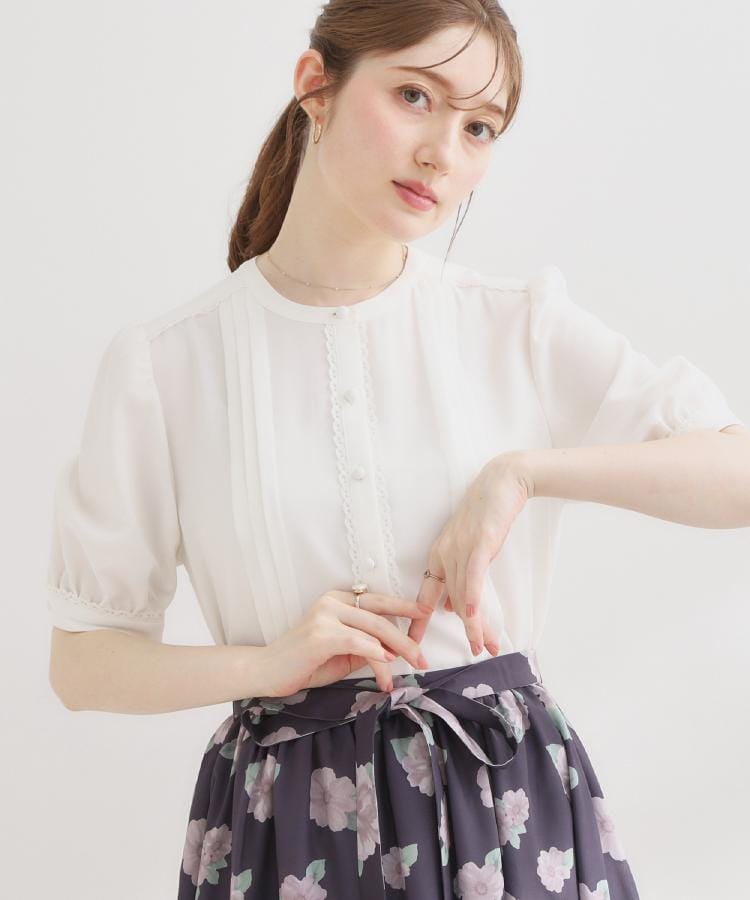 クチュール ブローチ Couture Brooch ピンタックレースブラウス （ピンク(071)） ピンク(071)