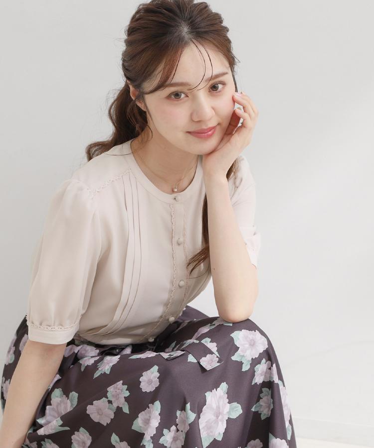 クチュール ブローチ Couture Brooch ピンタックレースブラウス （ピンク(071)） ピンク(071)