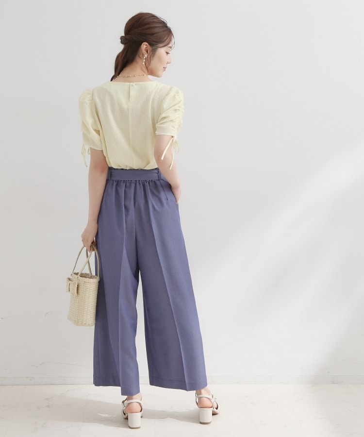 クチュール ブローチ Couture Brooch シャーリングチェックブラウス （キャメルブラウン(241)） キャメルブラウン(241)