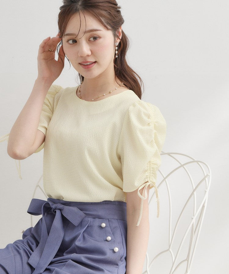 クチュール ブローチ Couture Brooch シャーリングチェックブラウス （キャメルブラウン(241)） キャメルブラウン(241)