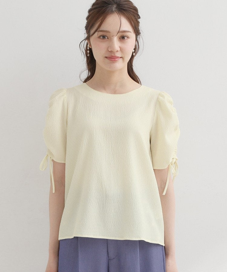 クチュール ブローチ Couture Brooch シャーリングチェックブラウス （キャメルブラウン(241)） キャメルブラウン(241)