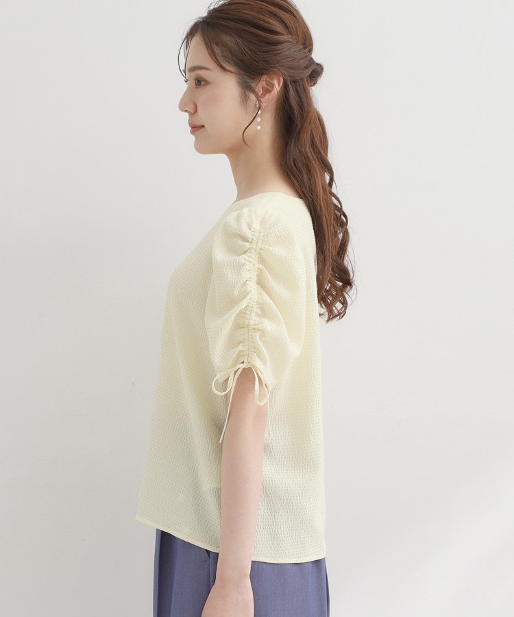 クチュール ブローチ Couture Brooch シャーリングチェックブラウス （キャメルブラウン(241)） キャメルブラウン(241)