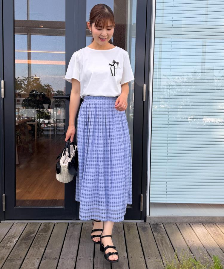 クチュール ブローチ Couture Brooch リボンプリントTシャツ （オフホワイト(003)） オフホワイト(003)