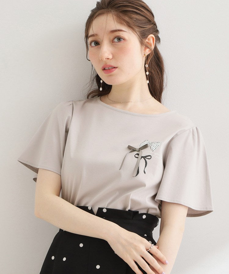 クチュール ブローチ Couture Brooch リボンプリントTシャツ （オフホワイト(003)） オフホワイト(003)