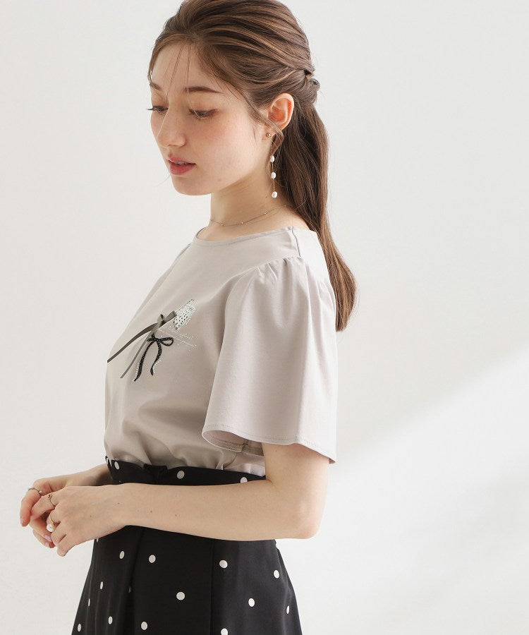 クチュール ブローチ Couture Brooch リボンプリントTシャツ （オフホワイト(003)） オフホワイト(003)