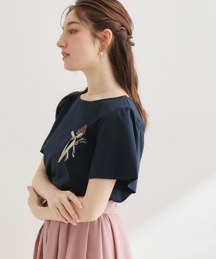 クチュール ブローチ Couture Brooch リボンプリントTシャツ （オフホワイト(003)） オフホワイト(003)