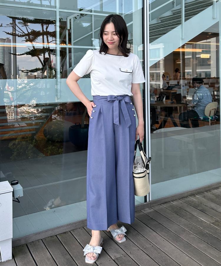 クチュール ブローチ Couture Brooch 天竺リバーマリンコードTシャツ （ネイビー(094)） ネイビー(094)