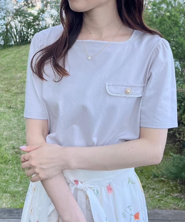 クチュール ブローチ Couture Brooch 天竺リバーマリンコードTシャツ （ネイビー(094)） ネイビー(094)