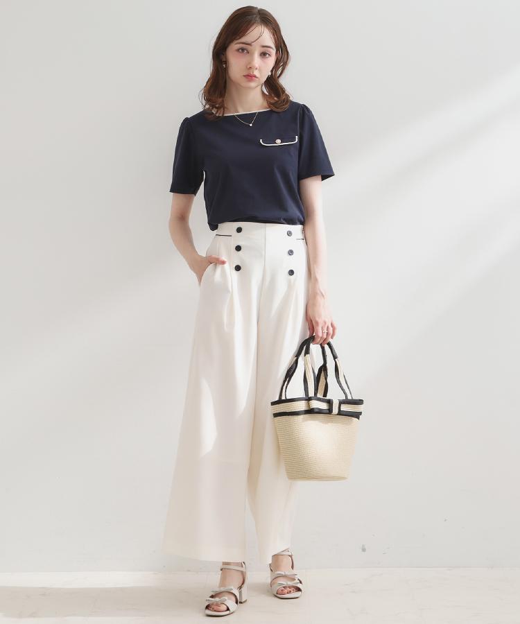 クチュール ブローチ Couture Brooch 天竺リバーマリンコードTシャツ （ネイビー(094)） ネイビー(094)