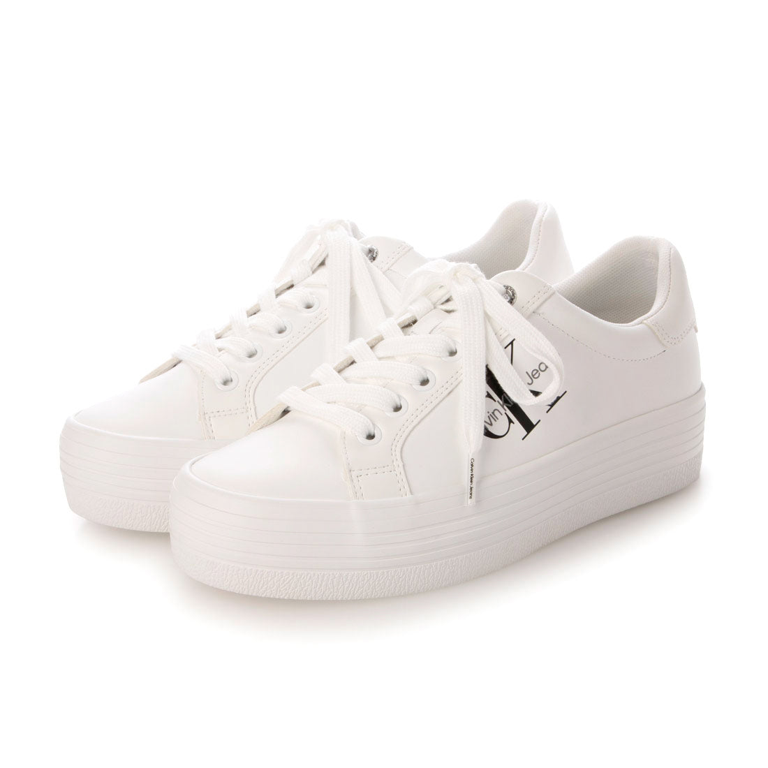 カルバン クライン Calvin Klein VULC FLATFORM LACEUP LOW LTH （White） White
