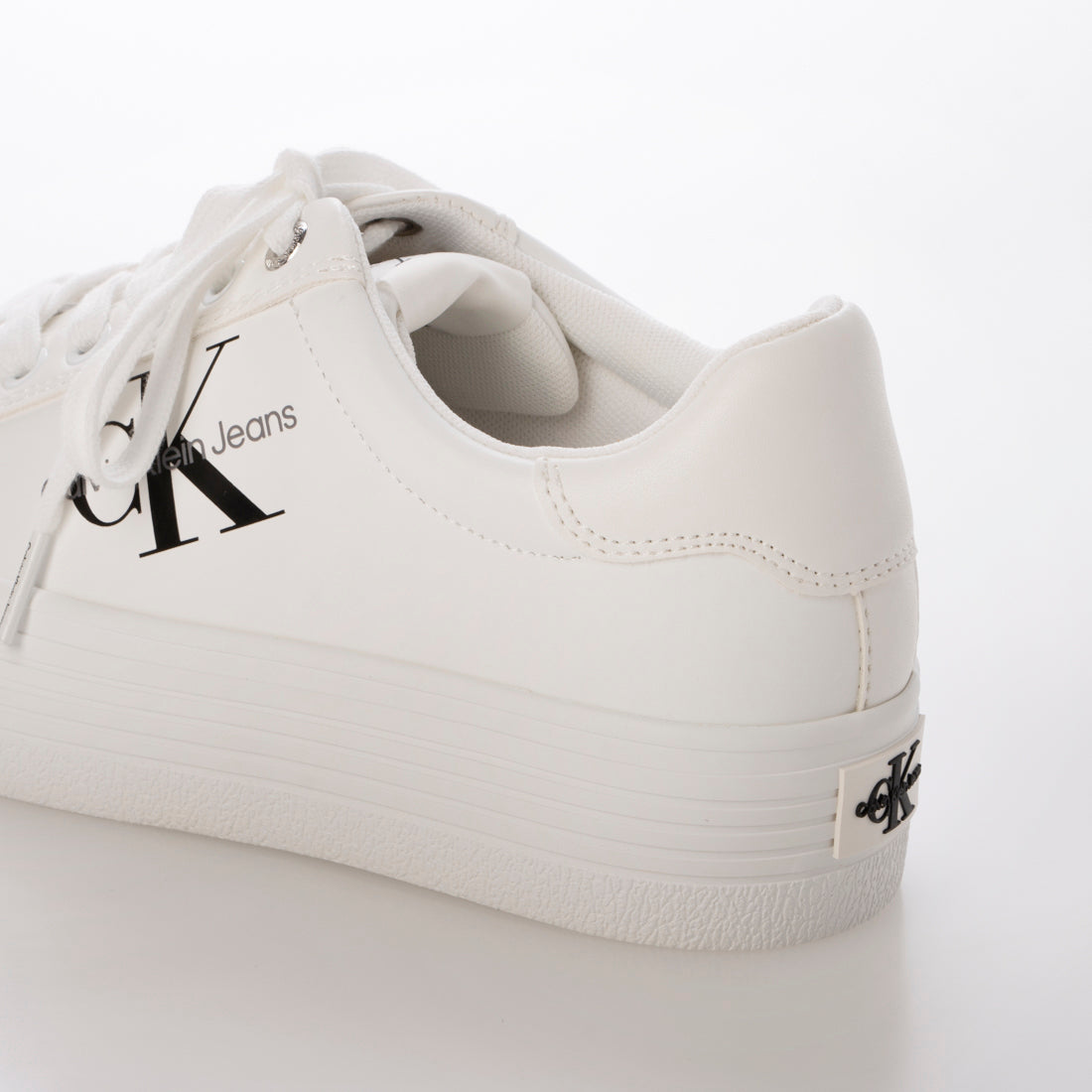 カルバン クライン Calvin Klein VULC FLATFORM LACEUP LOW LTH （White） White