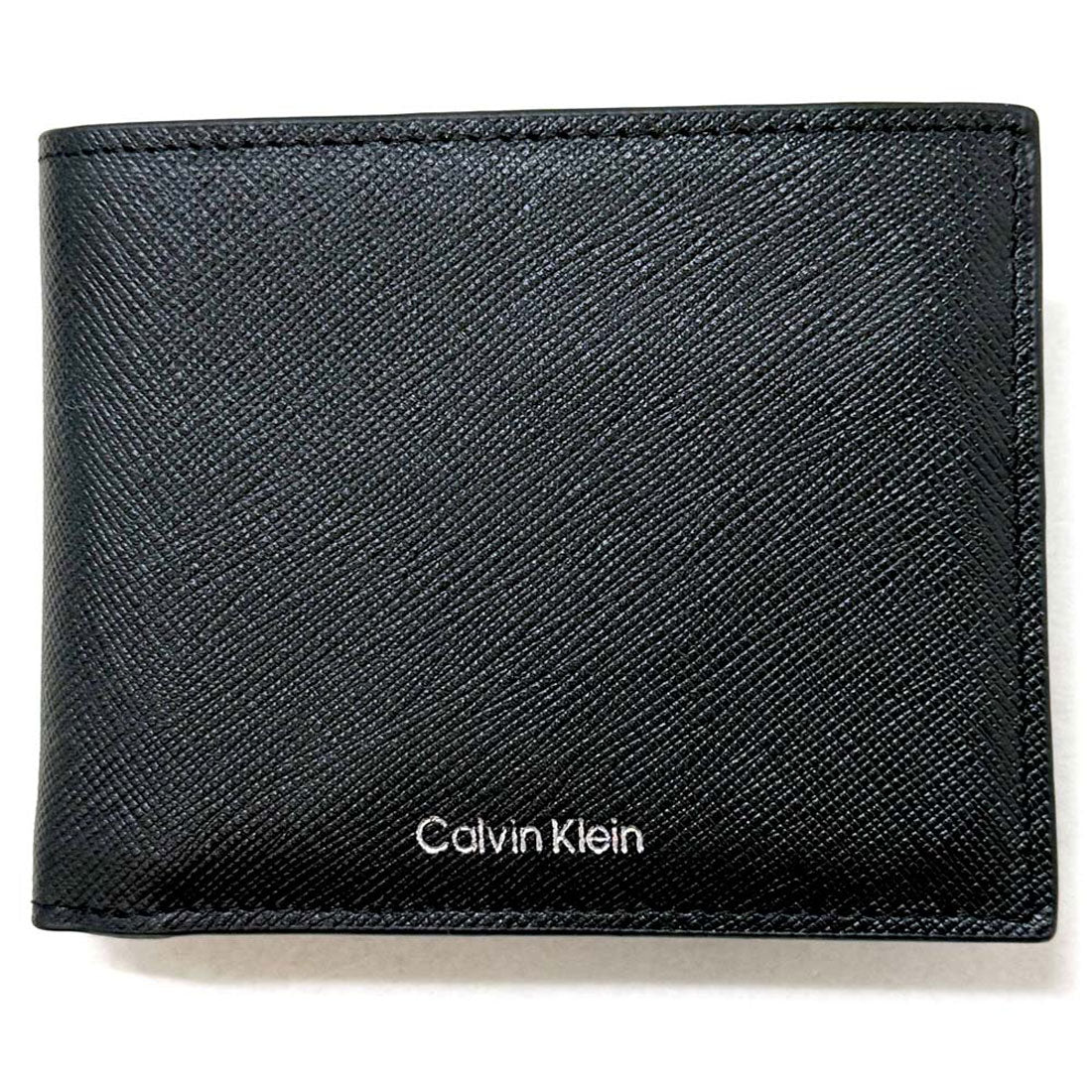 カルバン クライン Calvin Klein Calvin Klein カルバンクライン アウトレット サイフ 小物 メンズ レザー 折りたたみ財布 小銭入れなし 二つ折り財布 BOX付 4D1013G 001 （ブラック） ブラック