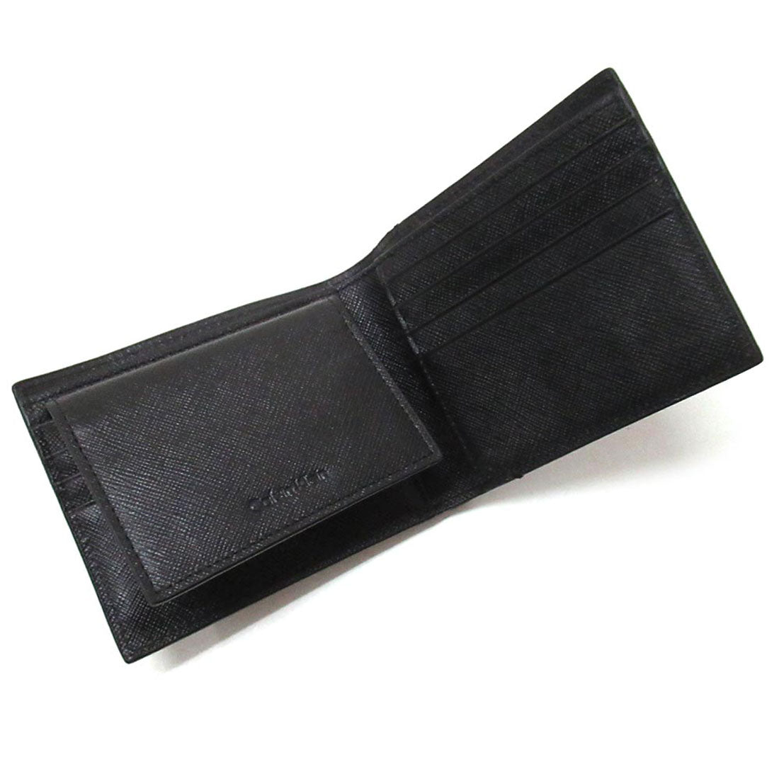 カルバン クライン Calvin Klein Calvin Klein カルバンクライン アウトレット サイフ 小物 メンズ レザー 折りたたみ財布 小銭入れなし 二つ折り財布 BOX付 4D1013G 001 （ブラック） ブラック