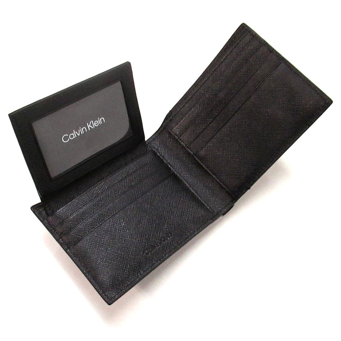 カルバン クライン Calvin Klein Calvin Klein カルバンクライン アウトレット サイフ 小物 メンズ レザー 折りたたみ財布 小銭入れなし 二つ折り財布 BOX付 4D1013G 001 （ブラック） ブラック