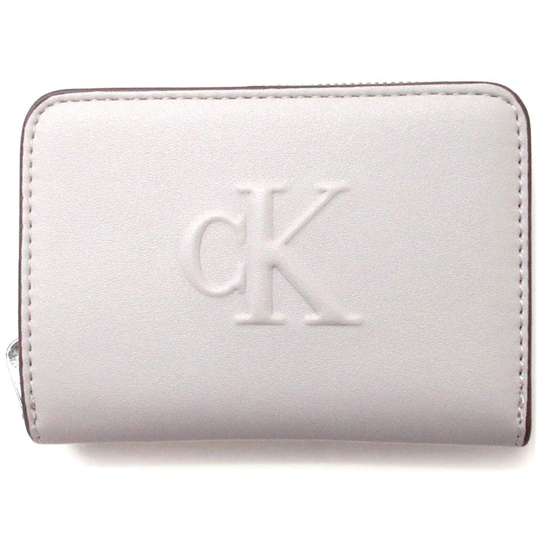 カルバン クライン Calvin Klein Calvin Klein カルバンクライン アウトレット サイフ ラウンドファスナーロゴ ウォレット 二つ折り財布 4K1004G 020 （チョークグレー） チョークグレー