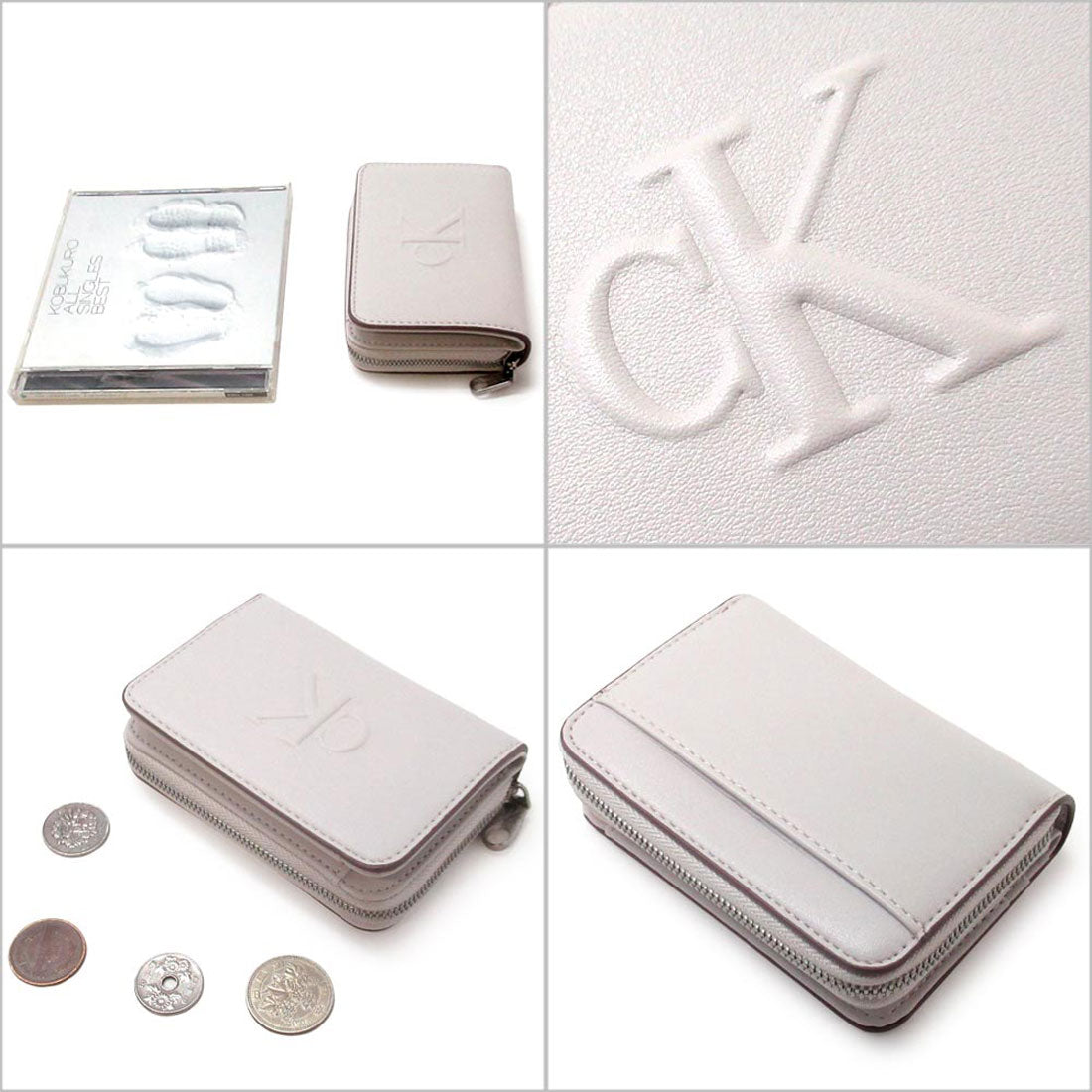 カルバン クライン Calvin Klein Calvin Klein カルバンクライン アウトレット サイフ ラウンドファスナーロゴ ウォレット 二つ折り財布 4K1004G 020 （チョークグレー） チョークグレー