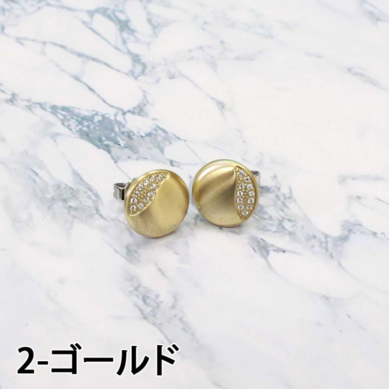 カルバン クライン Calvin Klein CK ミニマル サーキュラー ステンレス ピアス イヤリング MINIMAL CIRCULAR ブランド 小物 プレゼント ギフト アクセサリー シルバー （2-ゴールド） 2-ゴールド