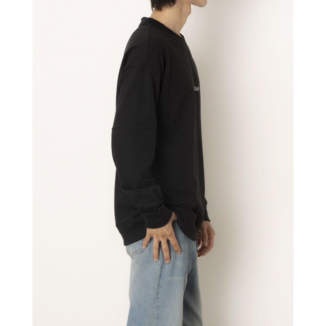 カルバン クライン Calvin Klein LONG SLEEVE  SWEATSHIRT （BLK） BLK