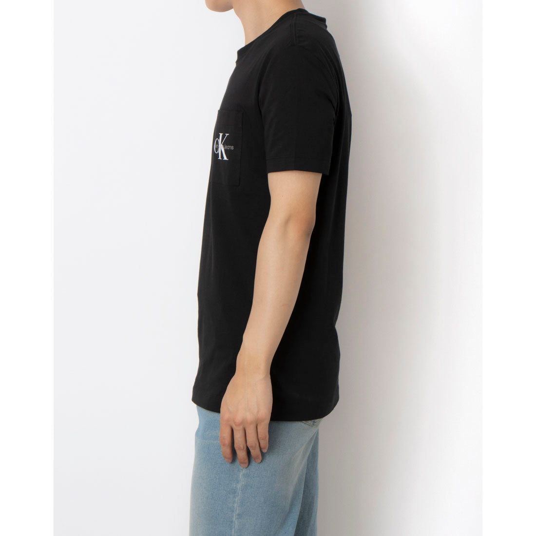 カルバン クライン Calvin Klein MONOGRAM LOGO SLIM FIT TEE （BLACK） BLACK