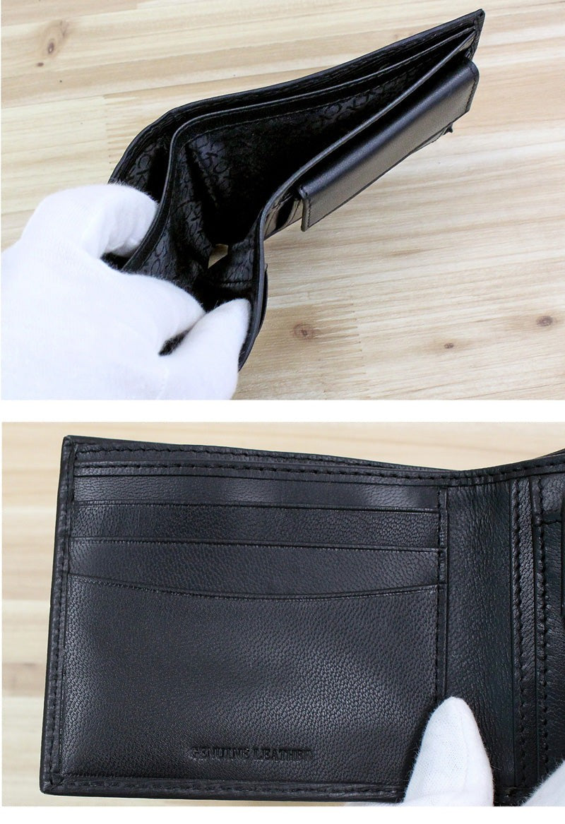 カルバン クライン Calvin Klein CK リバーシブルベルト 2つ折りレザー 財布 ギフトセット Gift Set 本革 二つ折りサイフ メンズ ブランド プレゼント （2-ロゴプレート） 2-ロゴプレート