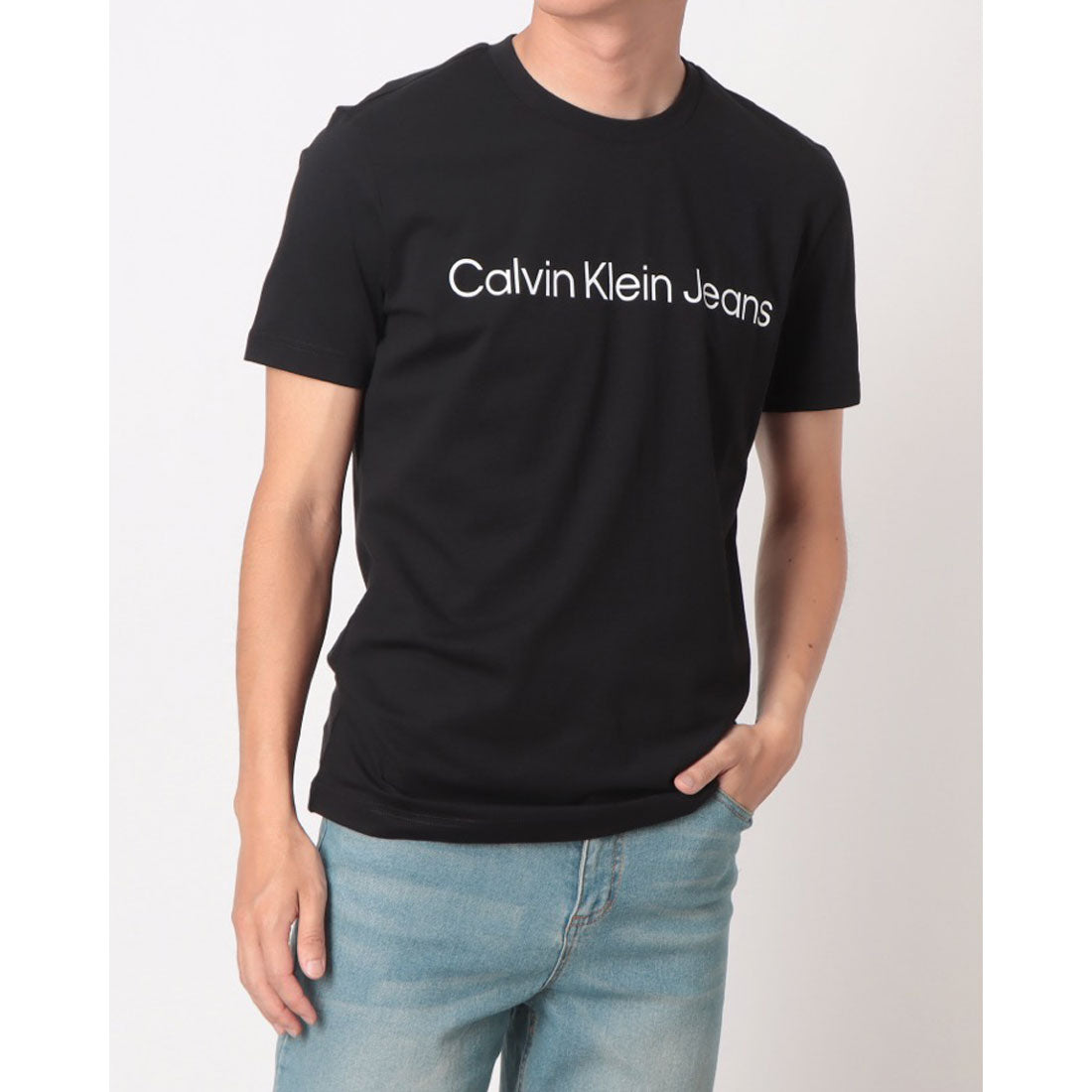 カルバン クライン Calvin Klein CORE INSTITUTIONAL LOGO SLIM TEE （BLACK） BLACK