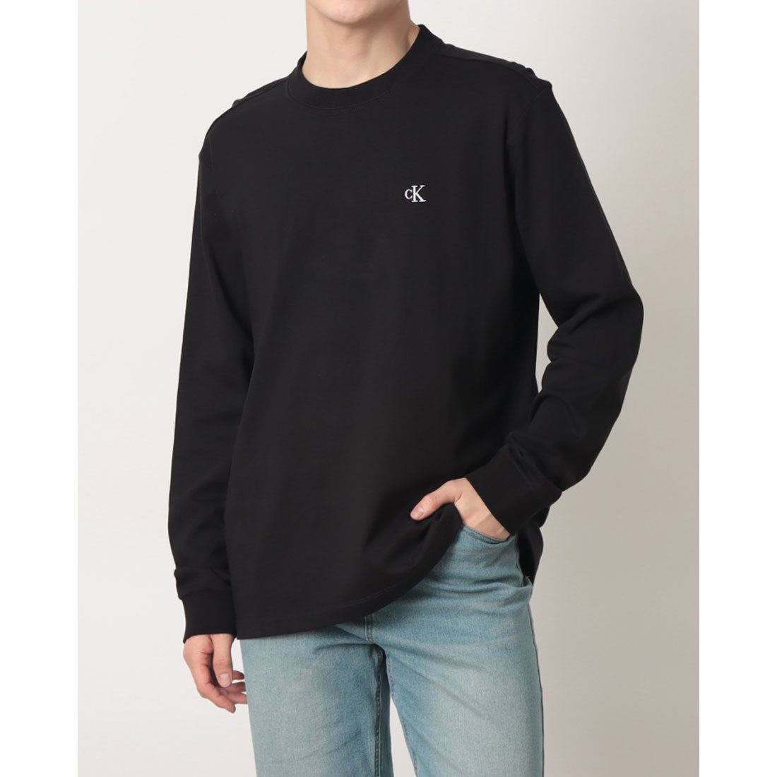 カルバン クライン Calvin Klein LS EASY MONOGRAM TEE （BLACK） BLACK