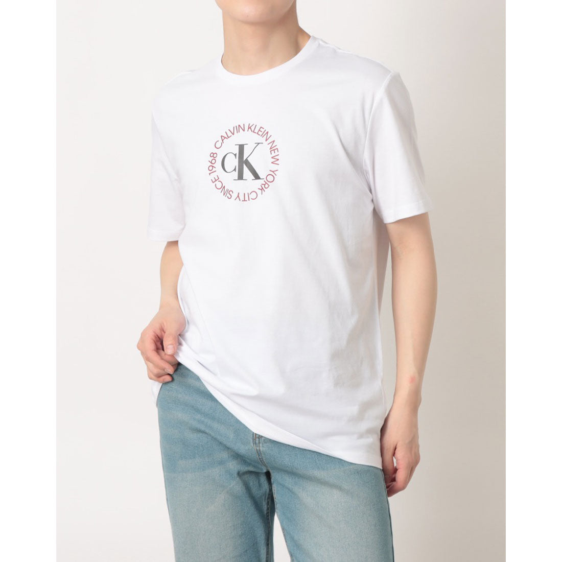 カルバン クライン Calvin Klein SS 30s WHSL CK WORD CIRCLE GRAPH （WHITE） WHITE
