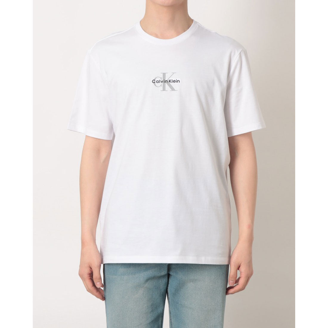 カルバン クライン Calvin Klein SS 30S MICRO MONOLOGO GRAPHIC TEE （WHITE） WHITE