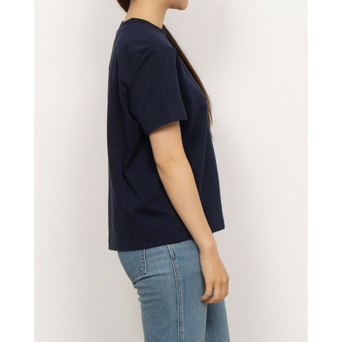 カルバン クライン   SS FLOCKED LOGO CREW （BARITONE BLUE） Calvin Klein SS FLOCKED LOGO CREW