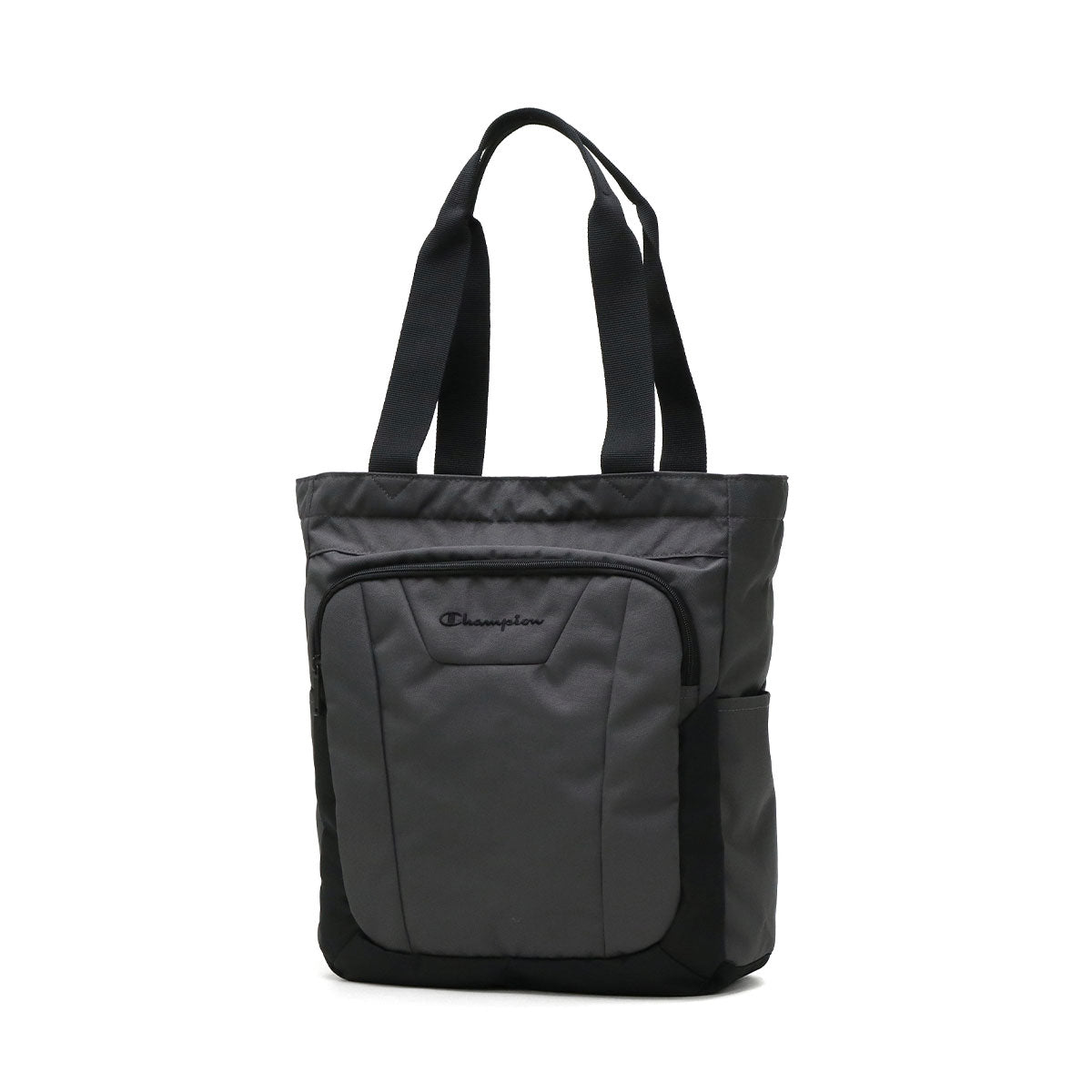 チャンピオン Champion トートバッグ メンズ レディース 大きめ A4 ファスナー付き カジュアル 縦型 ブランド 軽量 軽い 通勤 通学 学生 肩掛け シンプル ロゴ 大きい 大容量 トート 旅行 トラベル 20233 （グレー） グレー