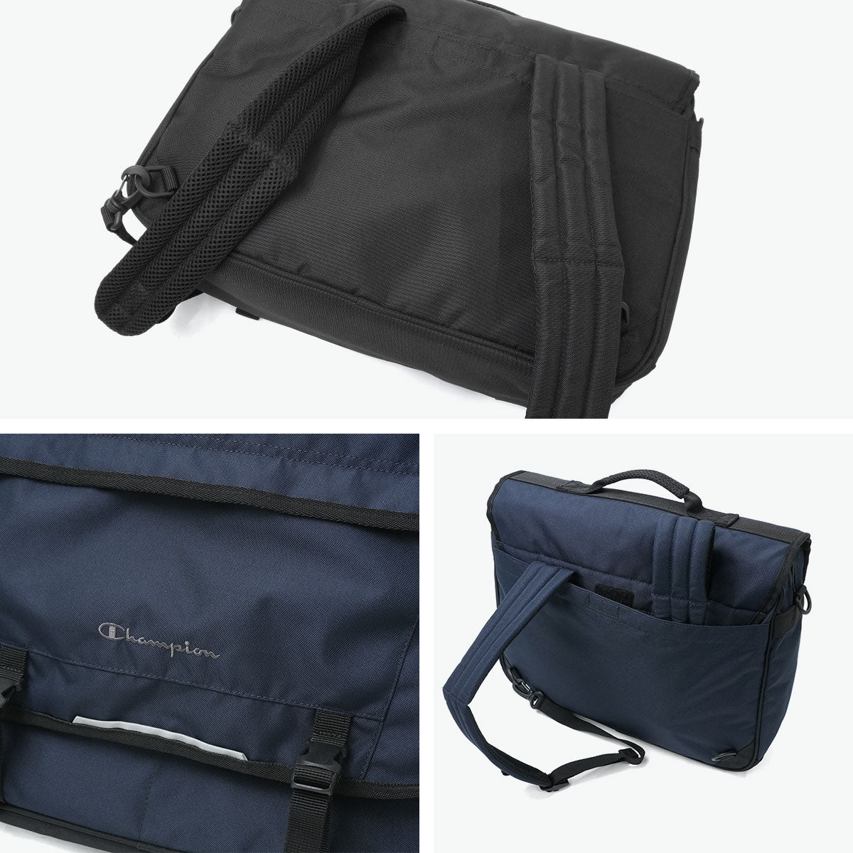 チャンピオン Champion リュック メンズ レディース 大容量 通学 カジュアル 大きめ 大きい 軽い 軽量 丈夫 男子 女子 中学生 高校生  B4 A4 3WAY ショルダー スクールバッグ 通学リュック 20237 （ブラック） ブラック