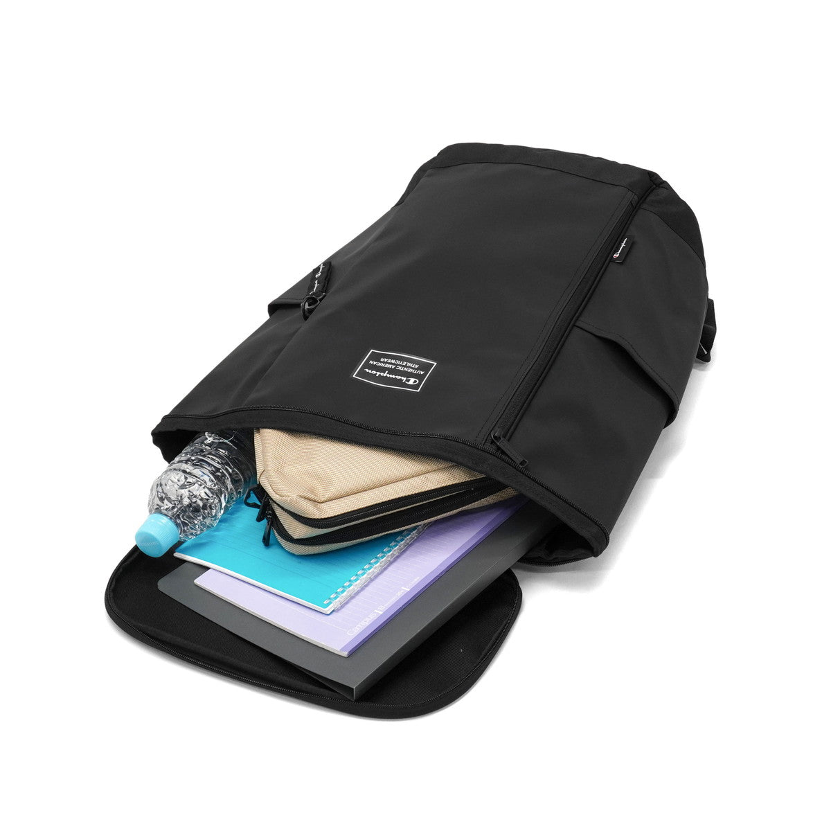 チャンピオン Champion リュック メンズ レディース 通学 大容量 ブランド カジュアル バックパック 部活 リュックサック スクールリュック ボックス型 軽量 軽い おしゃれ A4 B4 33L 65453 （ブラック×ピンク） ブラック×ピンク