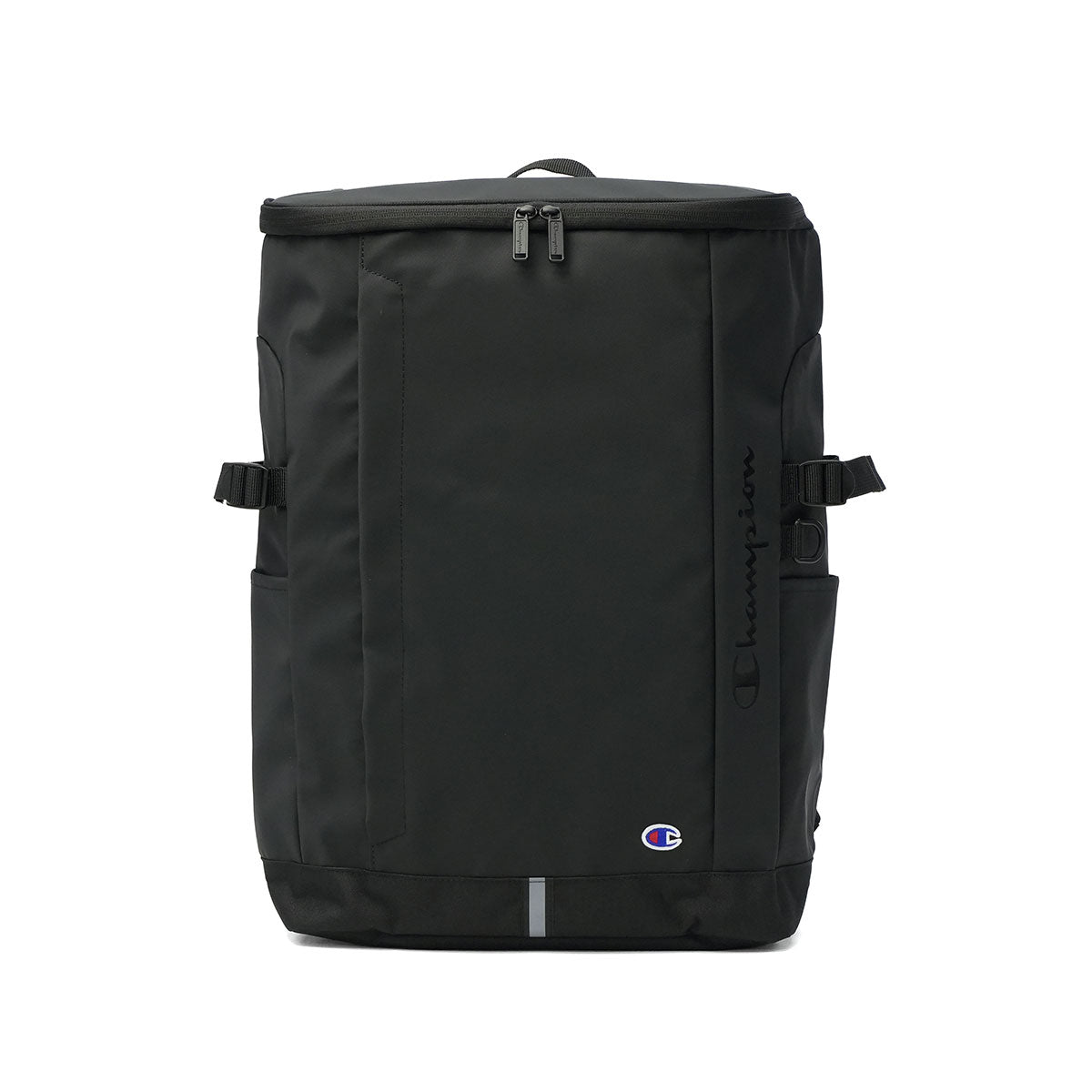 チャンピオン Champion リュック メンズ レディース 通学 大容量 カジュアル おしゃれ 大きめ 大きい 男子 女子 中学生 高校生 軽い 軽量 ボックス型 丈夫 A3 B4 耐水 PC収納 ブランド 68901 （ブラック） ブラック