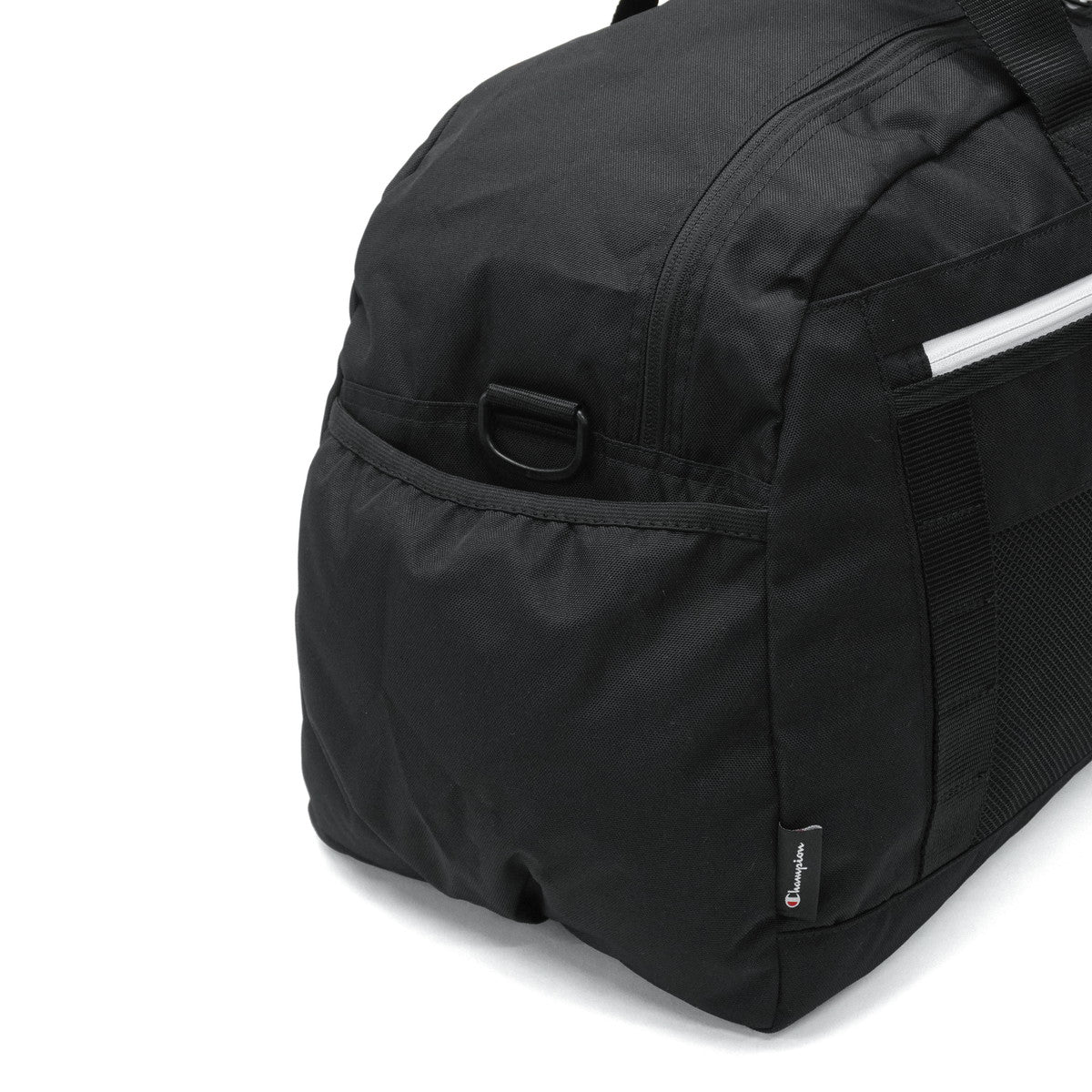 チャンピオン Champion ボストンバッグ メンズ レディース 大容量 修学旅行 旅行 軽量 軽い ブランド 大きい スクール ボストン 部活 合宿 小学生 中学生 高校生 シンプル 2WAY 52L 5泊 6泊 65464 （ブラック×ホワイト） ブラック×ホワイト