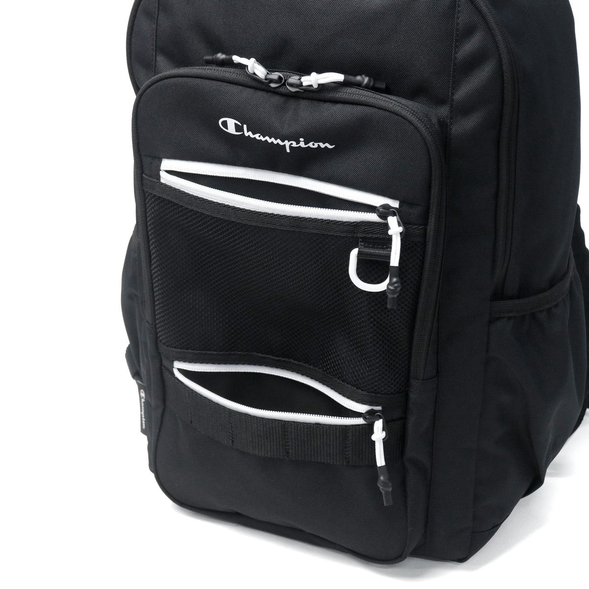 チャンピオン Champion リュック レディース メンズ 通学 大容量 軽量 撥水 おしゃれ カジュアル スポーツ 女子 男子 中学生 高校生 大学生 バッグ PC シンプル 部活 A4 24L 14inch 65461 （ブラック×グリーン） ブラック×グリーン