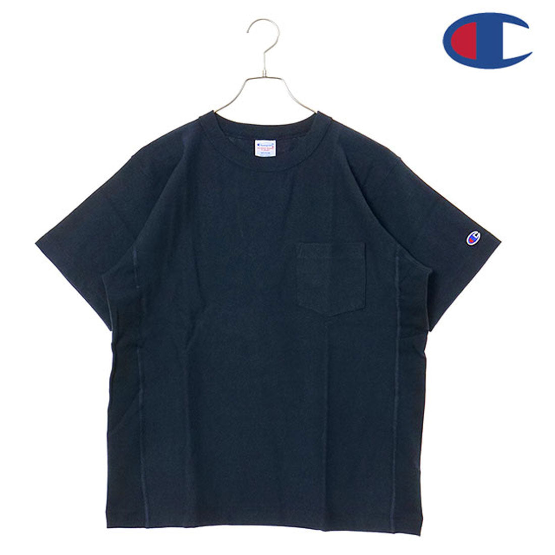 Champion REVERSE WEAVE SHORT SLEEVE POCKET T-SHIRT navy [C3-Z319 SS25]
