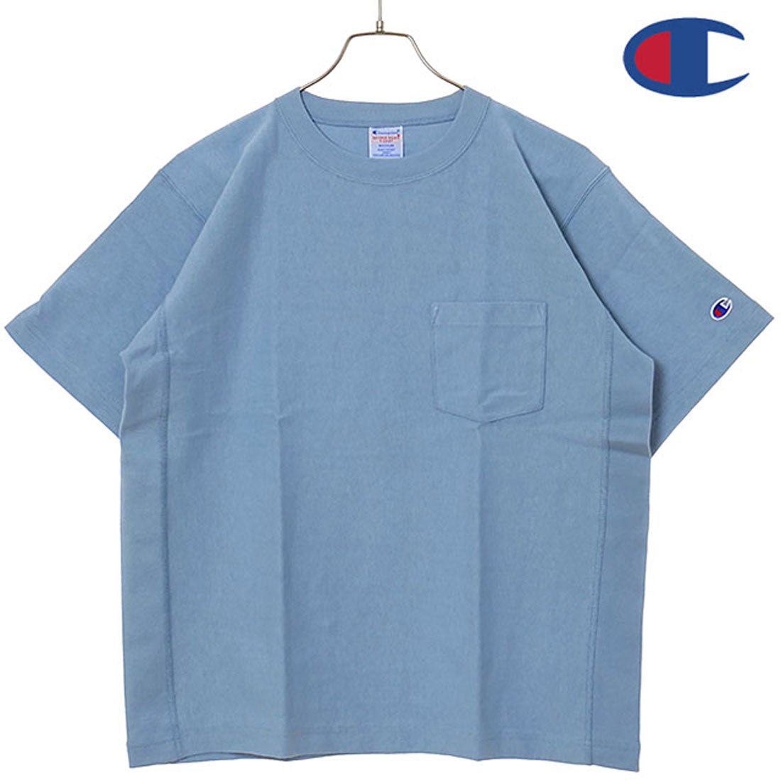 Champion REVERSE WEAVE SHORT SLEEVE POCKET T-SHIRT navy [C3-Z319 SS25]