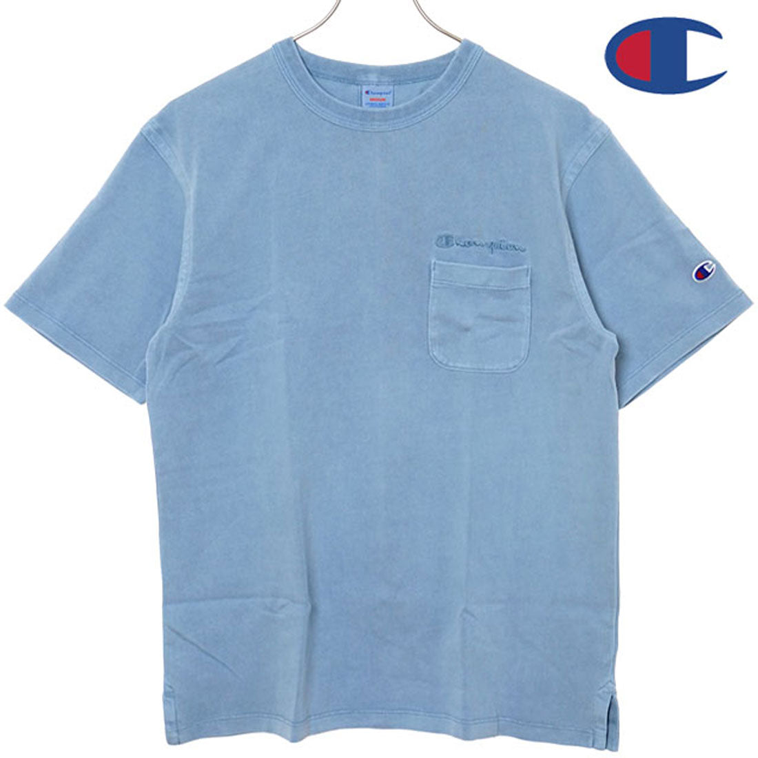 チャンピオン Champion SHORT SLEEVE POCKET T-SHIRT スレートブルー [C3-B325] （スレートブルー） スレートブルー