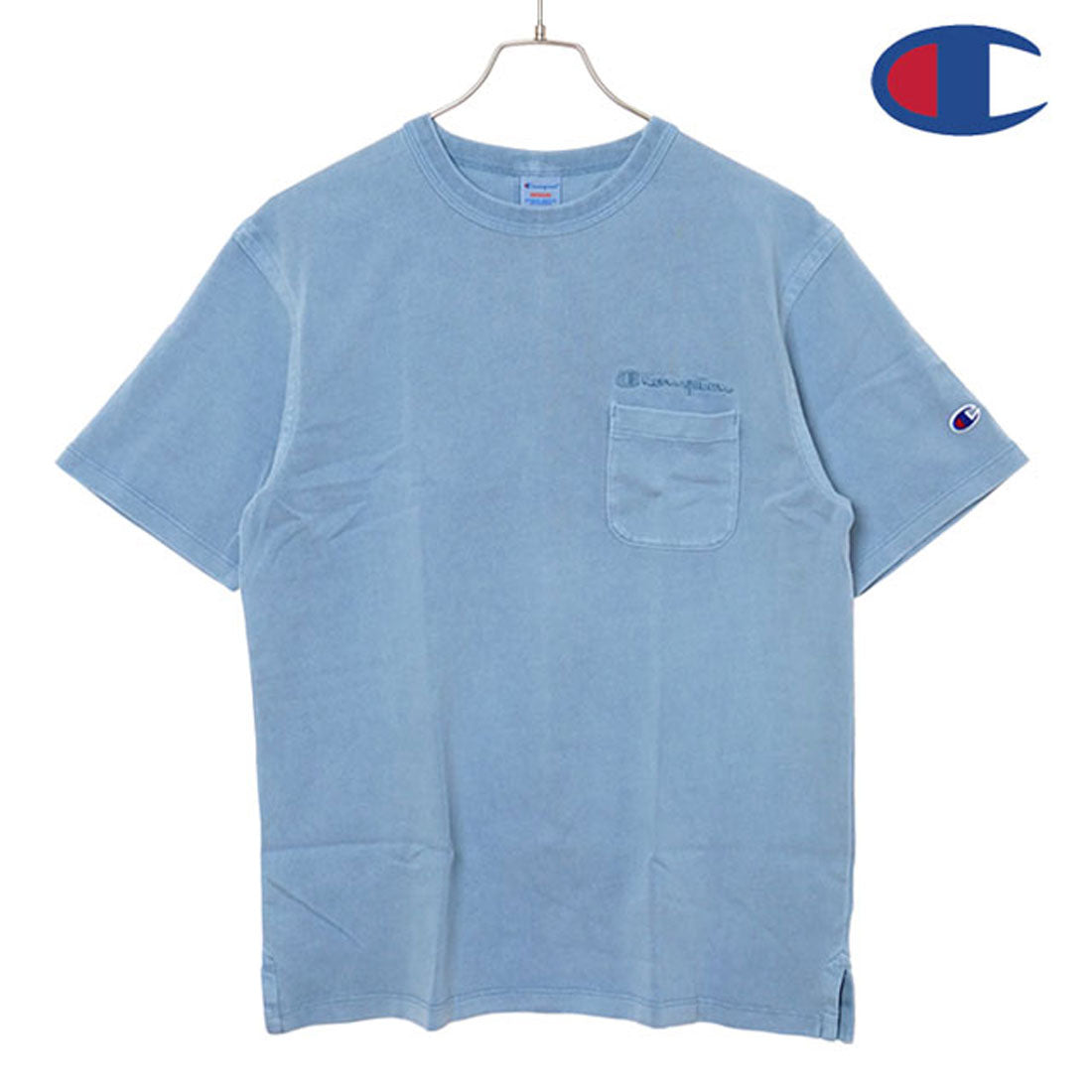 チャンピオン Champion SHORT SLEEVE POCKET T-SHIRT スレートブルー [C3-B325] （スレートブルー） スレートブルー