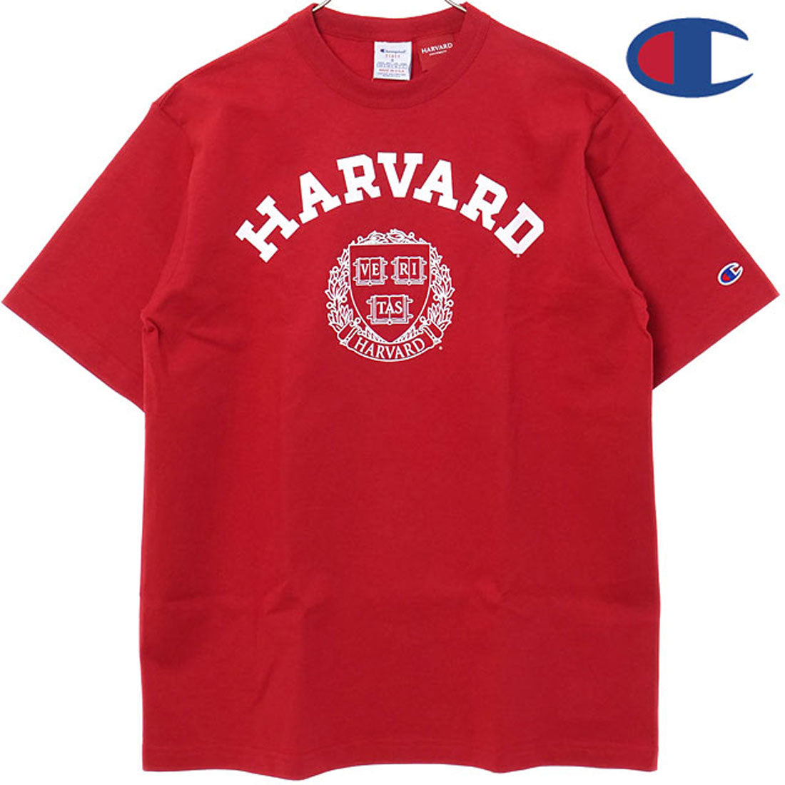 チャンピオン Champion T1011 SHORT SLEEVE T-SHIRT HARVARD マルーンXホワイト [C5-B307] （マルーン/ホワイト） マルーン/ホワイト