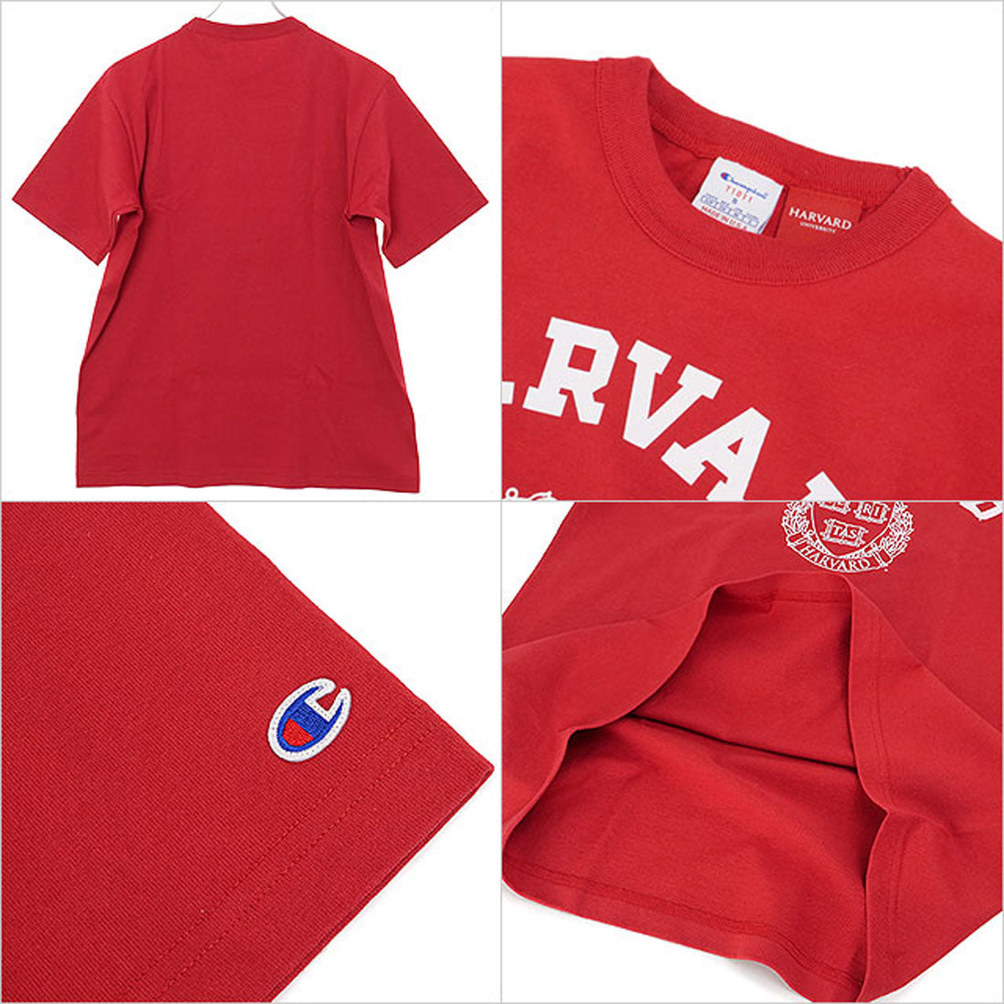 チャンピオン Champion T1011 SHORT SLEEVE T-SHIRT HARVARD マルーンXホワイト [C5-B307] （マルーン/ホワイト） マルーン/ホワイト